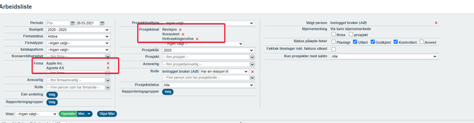 Arbeidsliste - påløpt tid mot budsjett3