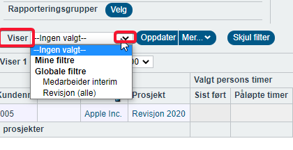 Arbeidsliste - påløpt tid mot budsjett8