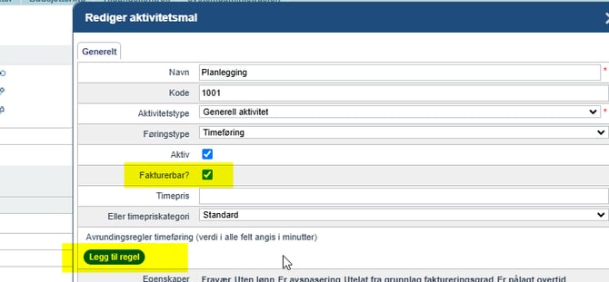 Avrundingsregler timeføring (automatisk avrunding)1