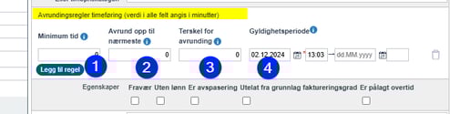 Avrundingsregler timeføring (automatisk avrunding)2