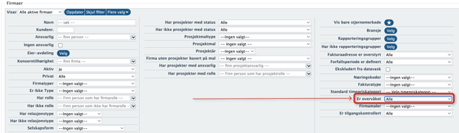 Business Database Search and Filter Interface