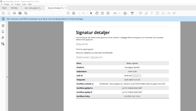 Dokumentasjon elektronisk ID3