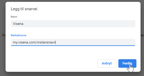 Første gangs innlogging i Visena5