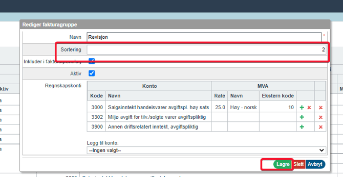Fakturalinjer - rekkefølge på fakturaen1