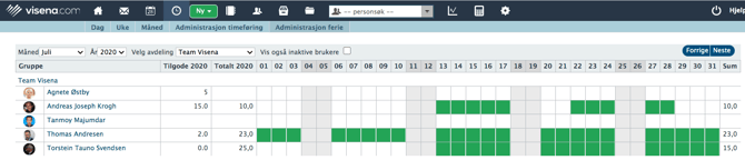 Felles feriekalender  Administrasjon ferie1