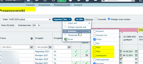 Firmakort - felt for PEP, Sanksjoner og hvitvaskingsrisiko5
