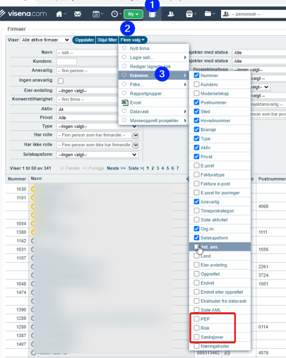 Firmakort - felt for PEP, Sanksjoner og hvitvaskingsrisiko7