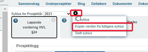 Hvitvaskingsrutine - gjenbruk - opprettelse av syklus ved nye vurderinger6