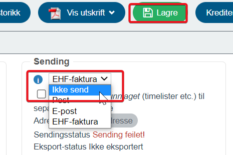 Hvordan få bort gul-meldingsboble i fakturalisten2