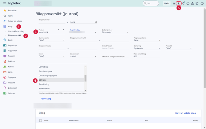 Hvordan hente ut innbetalinger fra Tripletex