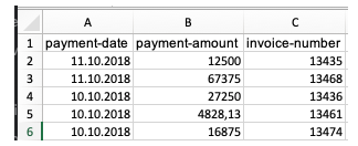Import innbetalinger - manuelt1