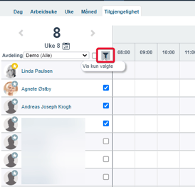 Kalender - tilgjengelighet, kalenderoversikt brukere2