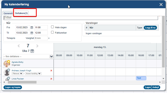 Kalender - tilgjengelighet, kalenderoversikt brukere5