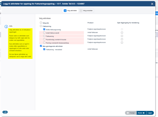 Legg tilfjern aktiviteter i et oppdrag fra mal3