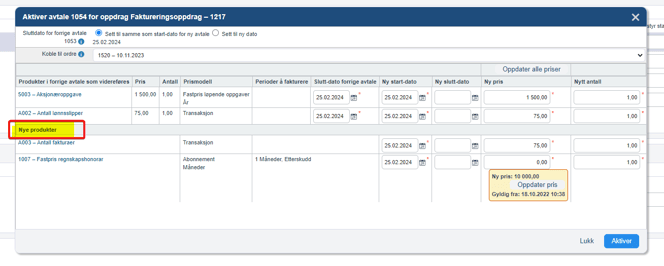 Legg tilfjern aktiviteter i et oppdrag fra mal4