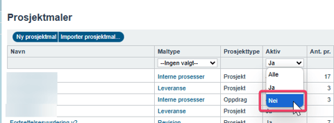 Ny aktivitet på prosjekt interntid
