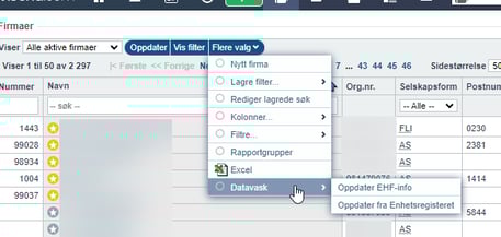 Oppdater firma fra Brønnøysundregisteret