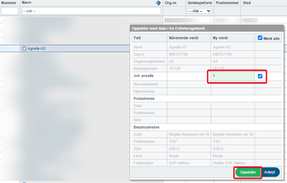 Oppdater firma fra Brønnøysundregisteret3