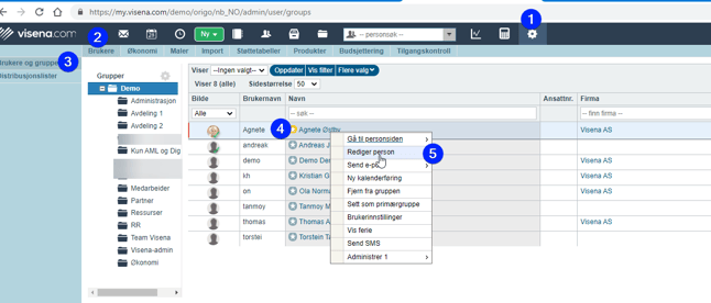 Opphør arbeidsforhold - sette bruker inaktiv 1