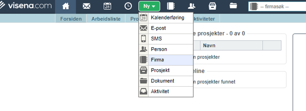 Opprette nytt firma1