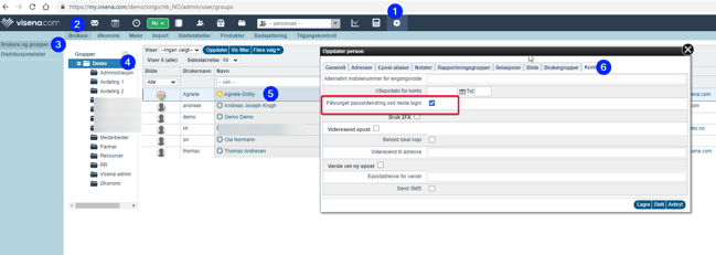 Påtvunget passordsendring ved neste innlogging1