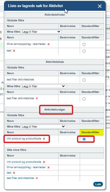 Timeføring  - visning av f.eks. kolonne for produkt i felt for aktivitet4
