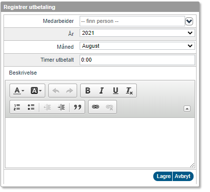 Utbetaling overtidmertid