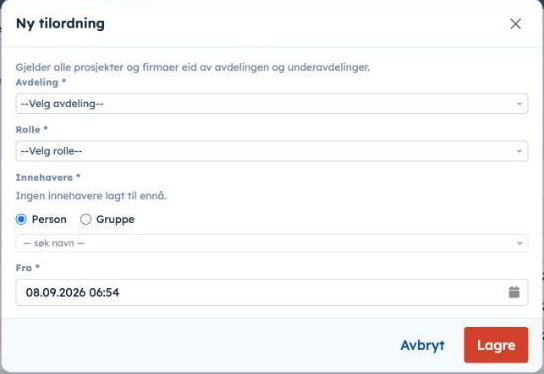 Dialogen Ny tilordning